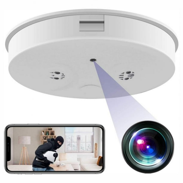 WiFi Camera with 180 Days Battery Power Nanny Camera for Home Security Video Only Motion Activated Security Camera with Night Vision 1080P Hidden Camera Smoke Detector